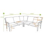 Hartman Rosario Square Casual Dining Fire Pit Set