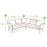 Hartman Dubai Square Casual Dining Set with 1 Lounge Chair