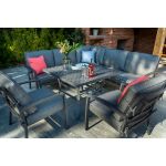 Hartman Rosario Square Casual Dining Fire Pit Set