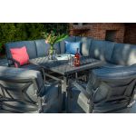 Hartman Rosario Square Casual Dining Fire Pit Set