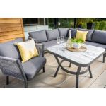 Hartman Dubai Square Casual Dining Set with 1 Lounge Chair