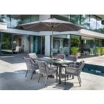 Hartman Dubai 6 Seat Dining Set with Parasol and Base