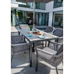 Hartman Dubai 6 Seat Dining Set with Parasol and Base