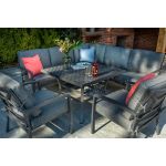 Hartman Rosario Square Casual Dining Fire Pit Set