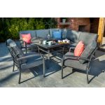 Hartman Rosario Square Casual Dining Fire Pit Set