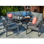 Hartman Rosario Square Casual Dining Fire Pit Set