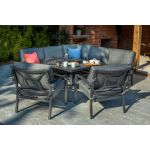 Hartman Rosario Square Casual Dining Fire Pit Set