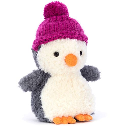 Jellycat Wee Winter Penguin Fuchsia