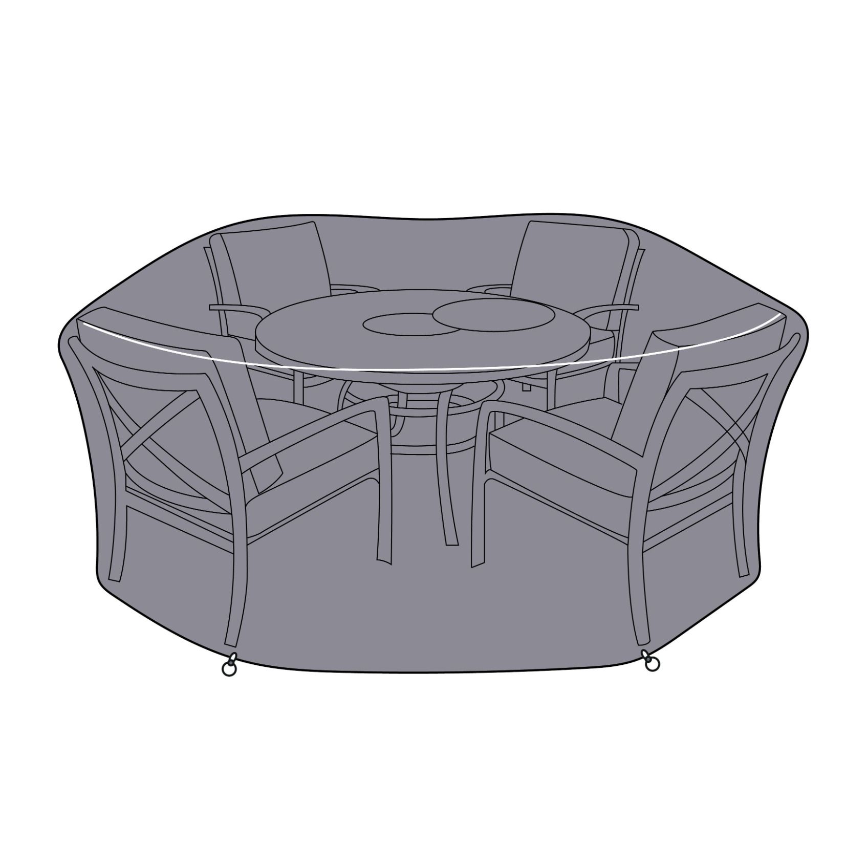 Hartman 4 Seat Round Lounge Set Cover